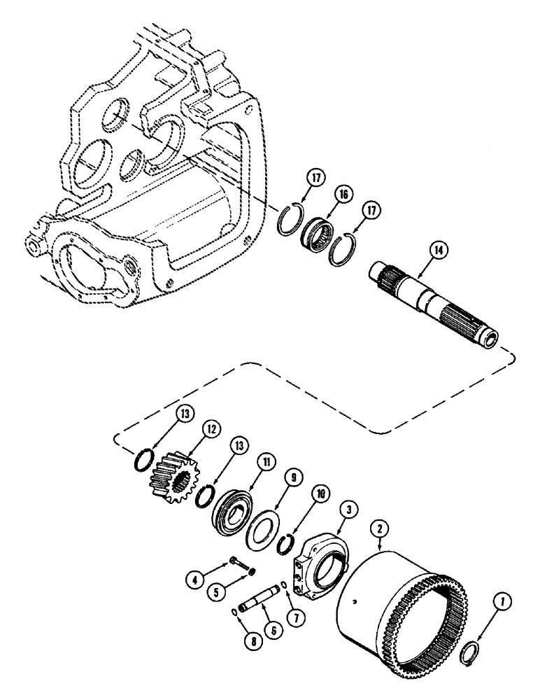 Схема запчастей Case IH 3294 - (6-196) - POWER SHIFT TRANSMISSION, PLANETARY OUTPUT (06) - POWER TRAIN