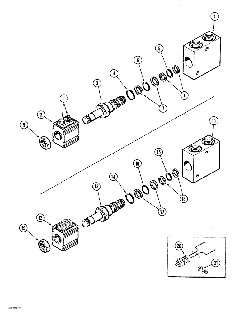 Схема запчастей Case IH 8920 - (8-012) - SOLENOID VALVE ASSEMBLY (08) - HYDRAULICS