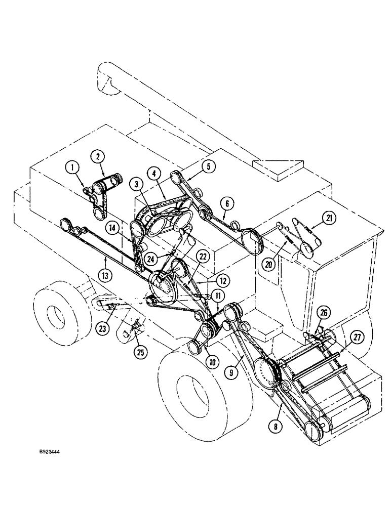 Схема запчастей Case IH 1666 - (1-14) - PICTORIAL INDEX, BELTS, CHAINS (00) - PICTORIAL INDEX