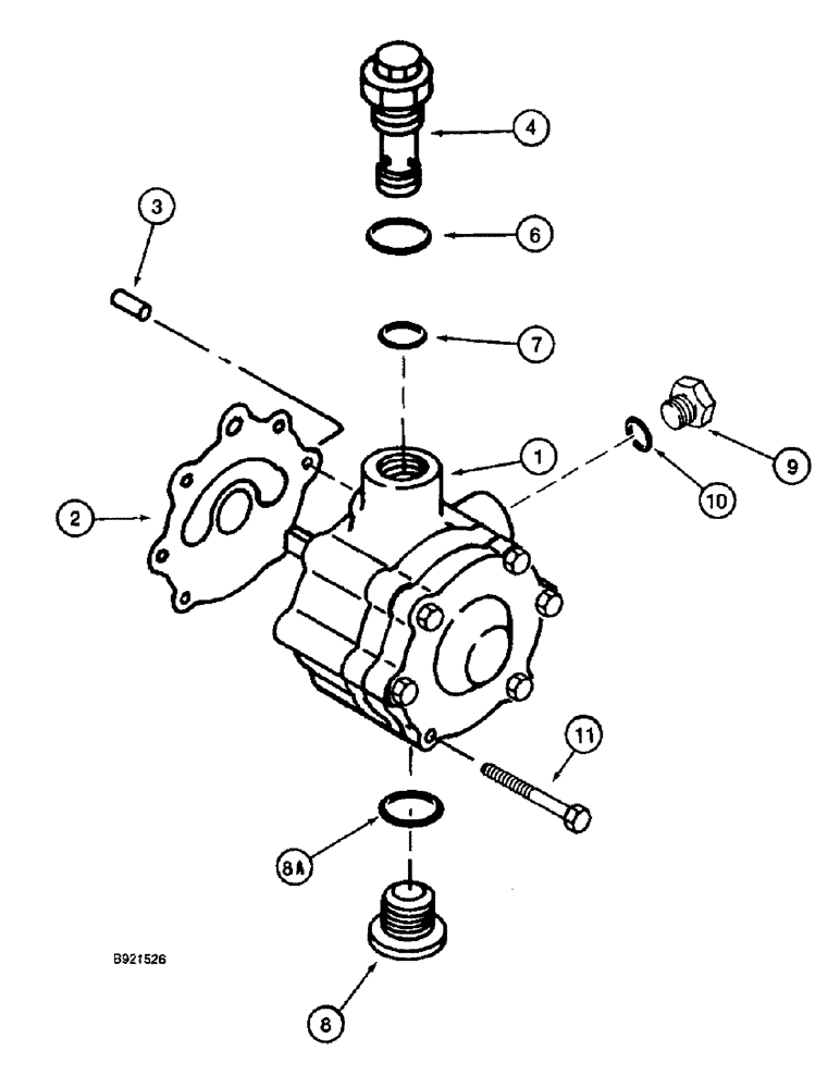 Схема запчастей Case IH 1688 - (6-32) - HYDROSTATIC PUMP, CHARGE PUMP, RICE COMBINE (03) - POWER TRAIN