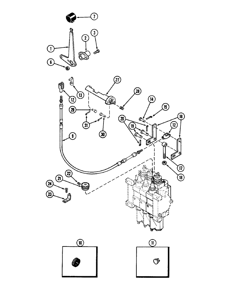 Схема запчастей Case IH 2090 - (8-410) - REMOTE HYDRAULICS, REMOTE ATTACHMENT, NUMBER THREE CIRCUIT, WITH LOCKOUT QUADRANT (08) - HYDRAULICS