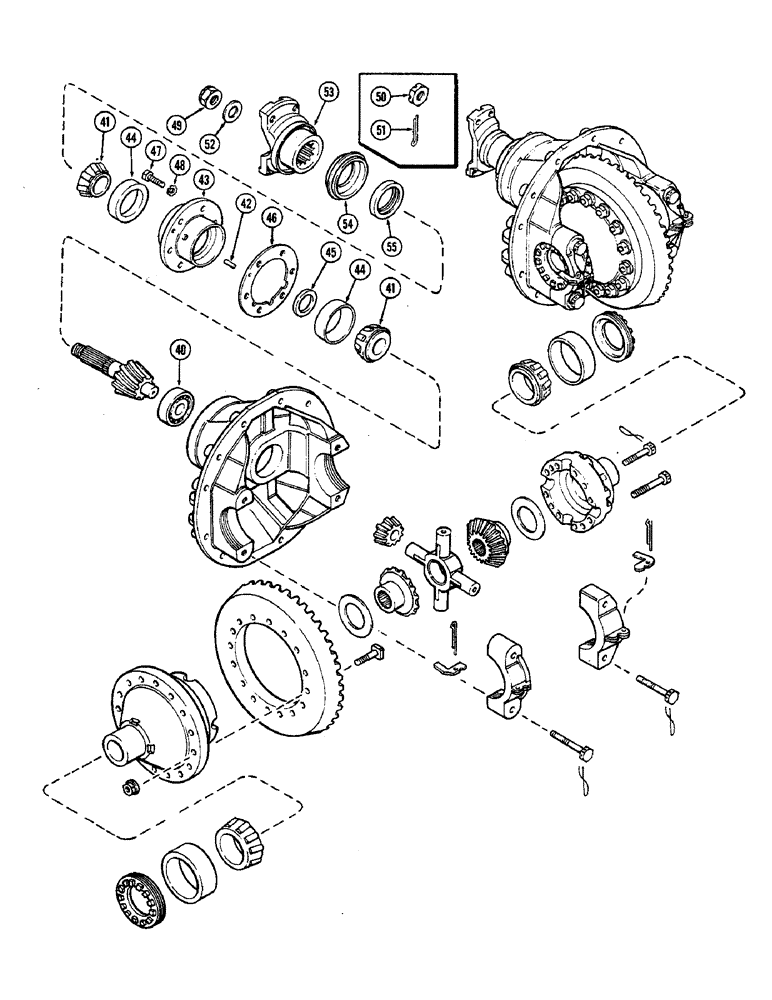 Схема запчастей Case IH 2470 - (196) - FRONT AXLE DIFFERENTIAL CARRIER ASSEMBLY, CONTD (05) - STEERING