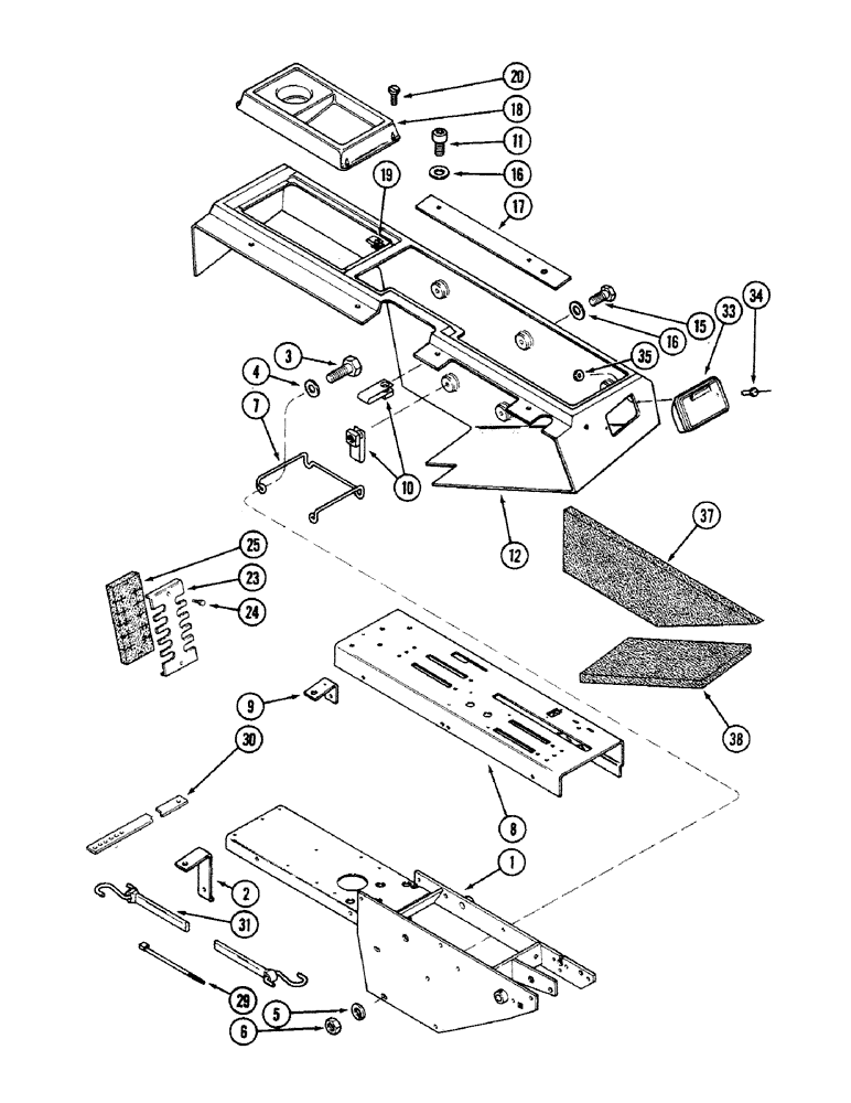 Схема запчастей Case IH 4694 - (9-402) - OPERATORS CONSOLE (09) - CHASSIS/ATTACHMENTS