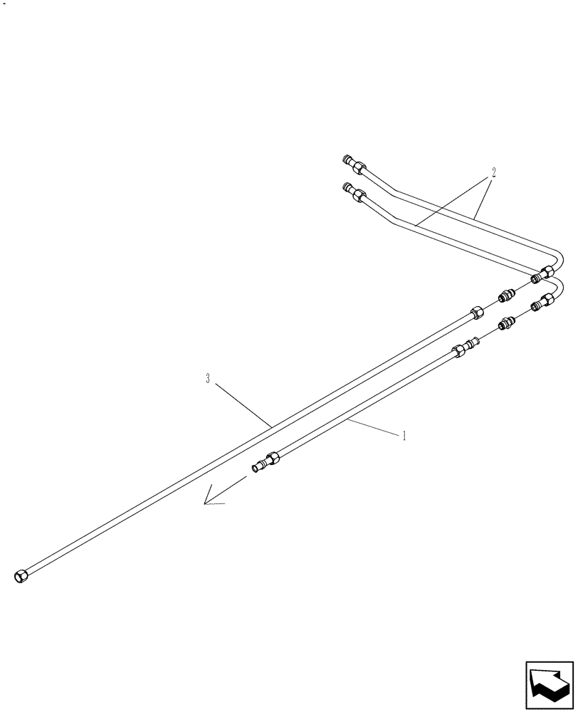 Схема запчастей Case IH DH302 - (20.07.08[10]) - STEEL TUBES, DOUBLE KNIFE, FROM PIN YAZB01204 (07) - HYDRAULICS