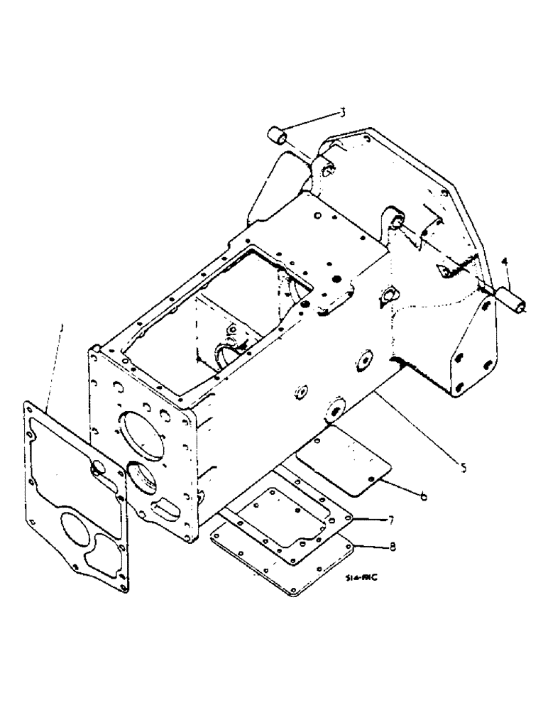 Схема запчастей Case IH 2400 - (07-32) - CLUTCH HOUSING AND CONNECTIONS (04) - Drive Train