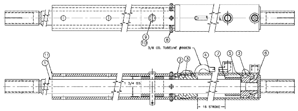 Схема запчастей Case IH 3185 - (07-012) - TIE ROD Cylinders