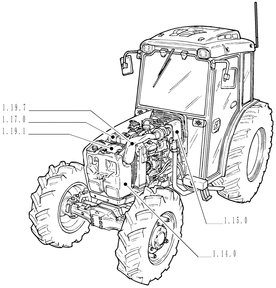 Схема запчастей Case IH JX1095N - (SEC. 02) - ENGINE EQUIP. (00) - GENERAL