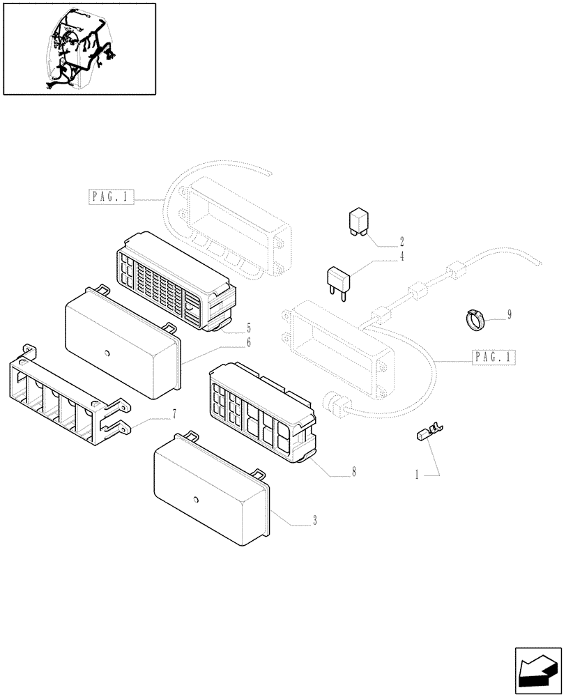 Схема запчастей Case IH MAXXUM 115 - (1.91.4/01[02]) - TRANSMISSION 16X16-24X24 - FUSEBOX (10) - OPERATORS PLATFORM/CAB