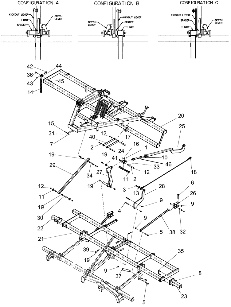 Схема запчастей Case IH ATX700 - (01.182.1) - FRAME, INNER WING ASN Y8S003251 (12) - FRAME