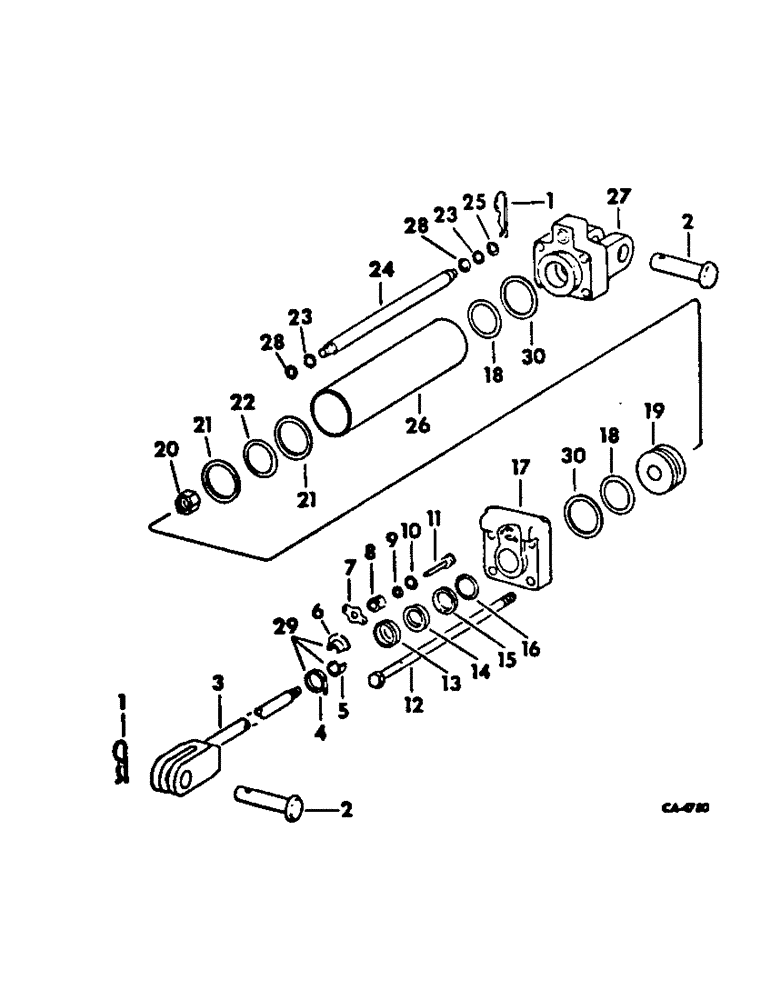 Схема запчастей Case IH 82-SERIES - (B-48) - HYDRAULIC CYLINDER 3-1/2 X 8 IN. 