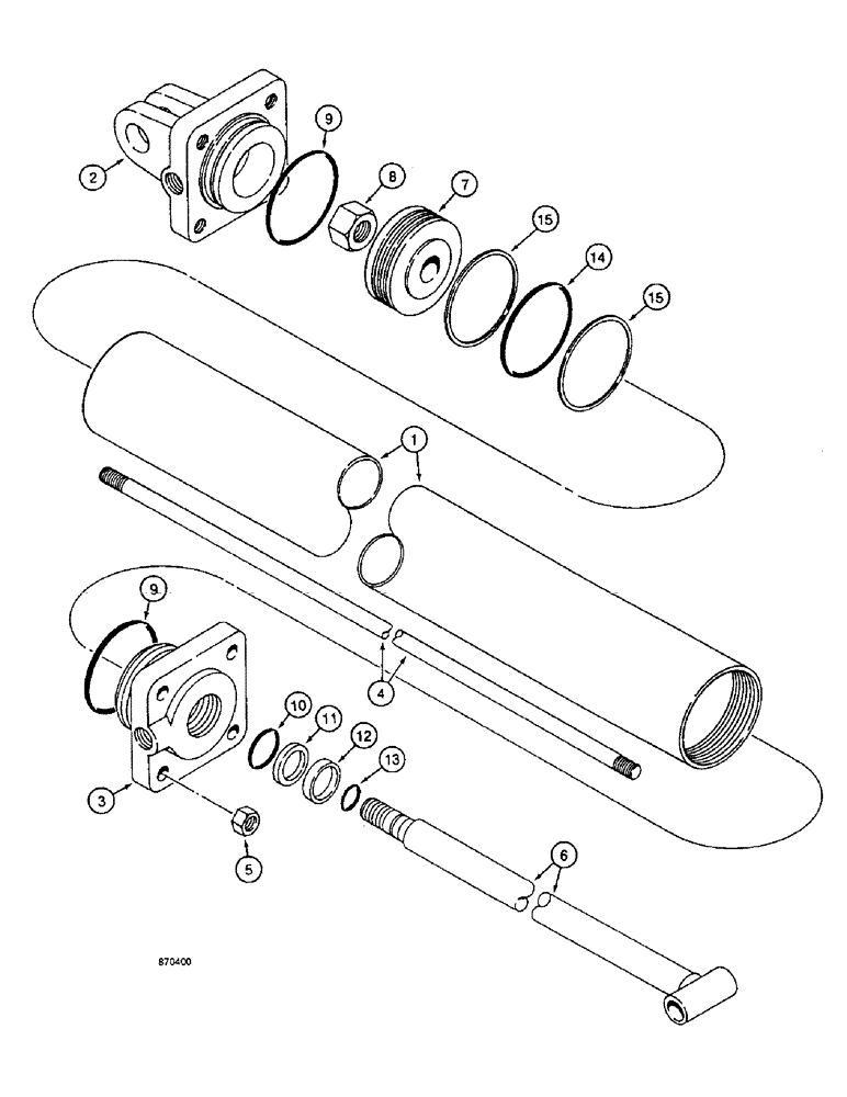 Схема запчастей Case IH 4900 - (8-22) - PRIMARY WING LIFT CYLINDER - 810665C91, 3-1/2 INCH (89 MM) ID - PRINCE MANUFACTURED (08) - HYDRAULICS