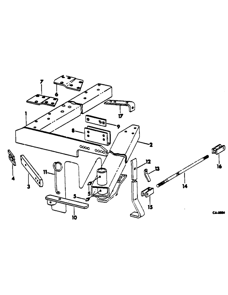 Схема запчастей Case IH 510 - (AS-03) - MAIN FRAME, TIE ROD AND STAND, FOR UNITS A THRU H 