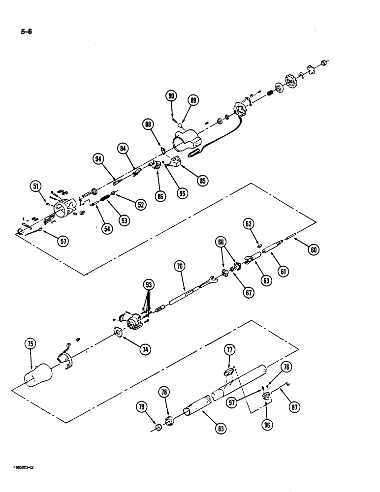 Схема запчастей Case IH 9170 - (5-06) - STEERING COLUMN ASSEMBLY (CONTD) (05) - STEERING