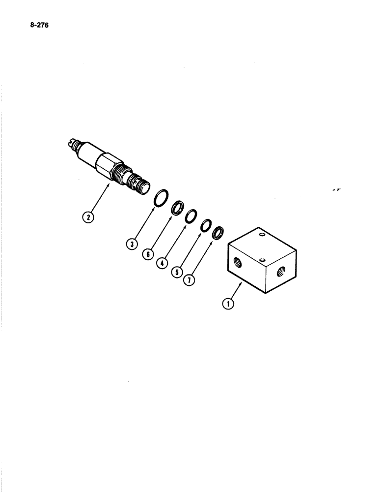 Схема запчастей Case IH 4894 - (8-276) - OPERATOR SEAT CONTROL VALVE (08) - HYDRAULICS