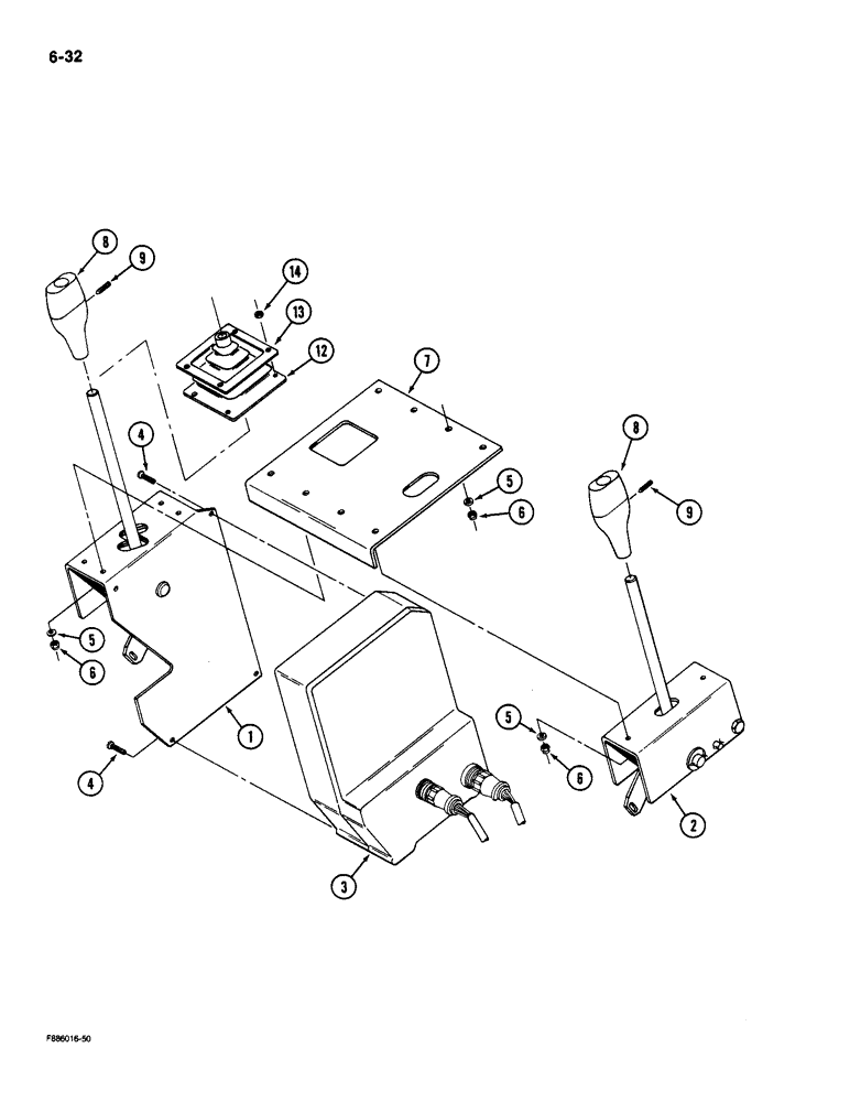 Схема запчастей Case IH 9180 - (6-32) - TRANSMISSION SHIFT CONTROLS, PRIOR TO P.I.N. JCB0002116 (06) - POWER TRAIN