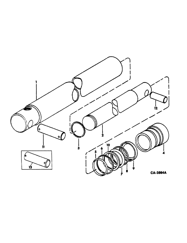 Схема запчастей Case IH 815 - (10-32) - HYDRAULICS, FEEDER LIFT CYLINDER, HEAVY DUTY (07) - HYDRAULICS