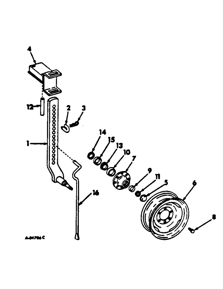 Схема запчастей Case IH 710 - (AP-17) - GAUGE WHEEL, FOR 4 THRU 8 FURROW 