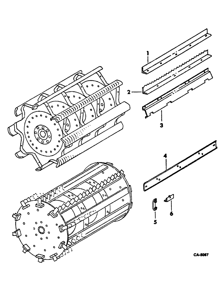 Схема запчастей Case IH 815 - (21-06) - THRESHING CYLINDER AND CONCAVE, SPECIAL CYLINDER BARS (14) - THRESHING