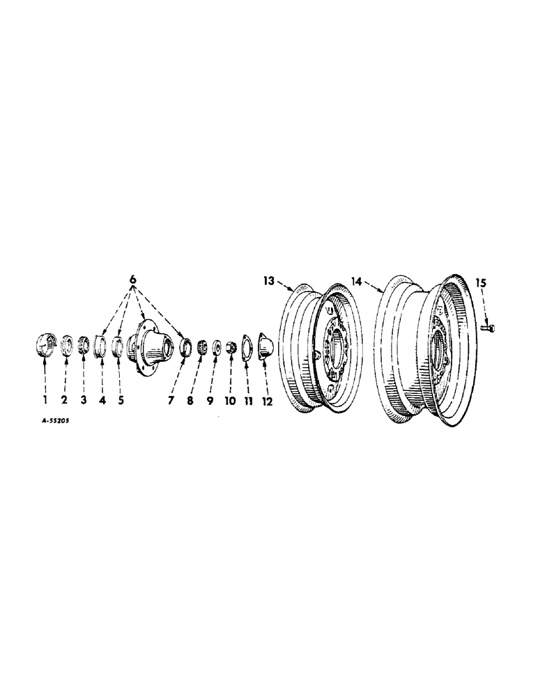 Схема запчастей Case IH 806 - (L-02) - WHEELS & WHEEL WEIGHTS, FRONT WHEELS Wheels & Wheel Weights