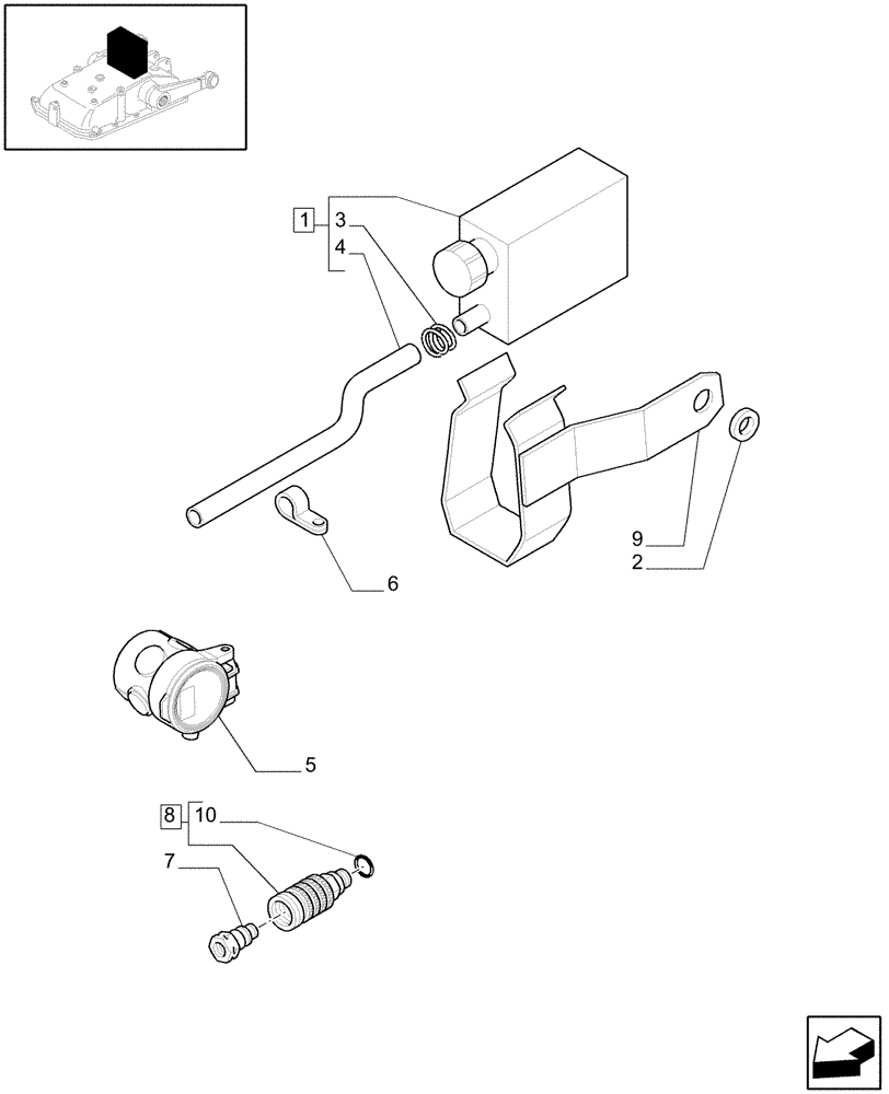 Схема запчастей Case IH JX1075C - (1.82.7/13) - (VAR.543) 2 DELUXE FAST CONNECTORS AND OIL COLLECTION SYSTEM FOR 1 CONTROL VALVES (07) - HYDRAULIC SYSTEM