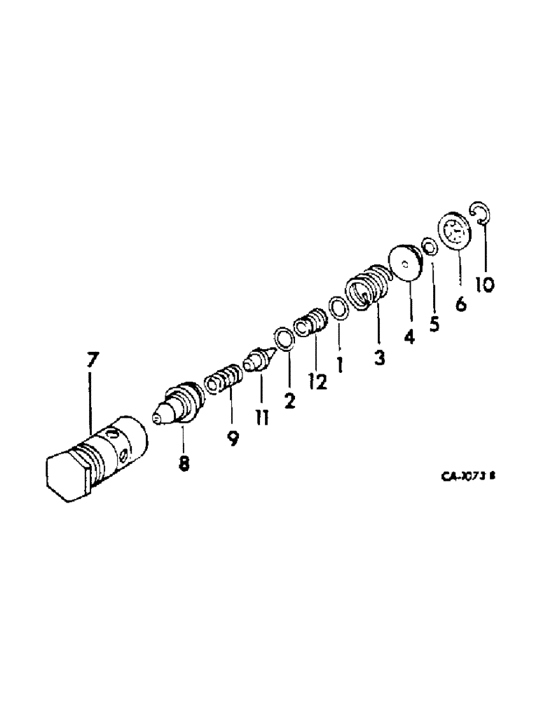 Схема запчастей Case IH 454 - (10-59) - HYDRAULICS, PILOT RELIEF VALVE (07) - HYDRAULICS