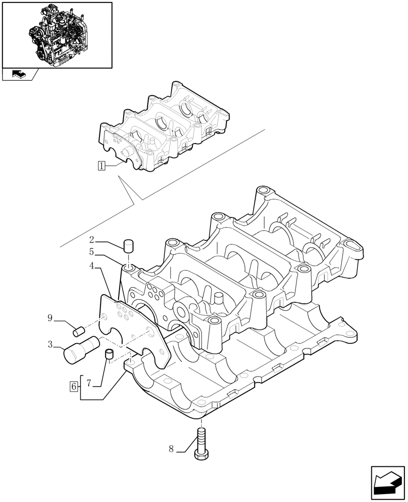 Схема запчастей Case IH FARMALL 95N - (0.10.5/01[02]) - DYNAMIC BALANCER, GEARS & SHAFTS (01) - ENGINE