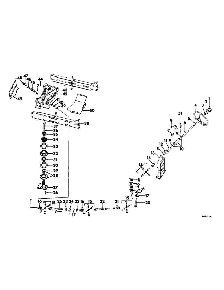 Схема запчастей Case IH 2504 - (167) - STEERING MECHANISM, FARMALL TRACTORS Steering Mechanism