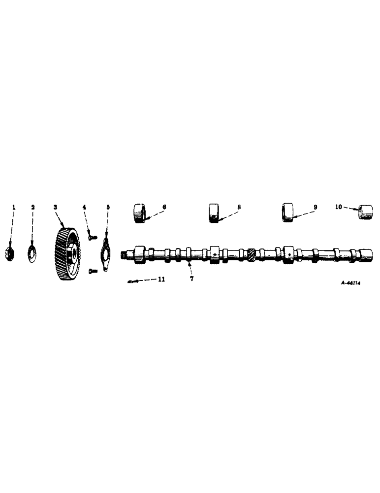 Схема запчастей Case IH 420 - (229) - CAMSHAFT, BUSHINGS AND GEAR (10) - ENGINE