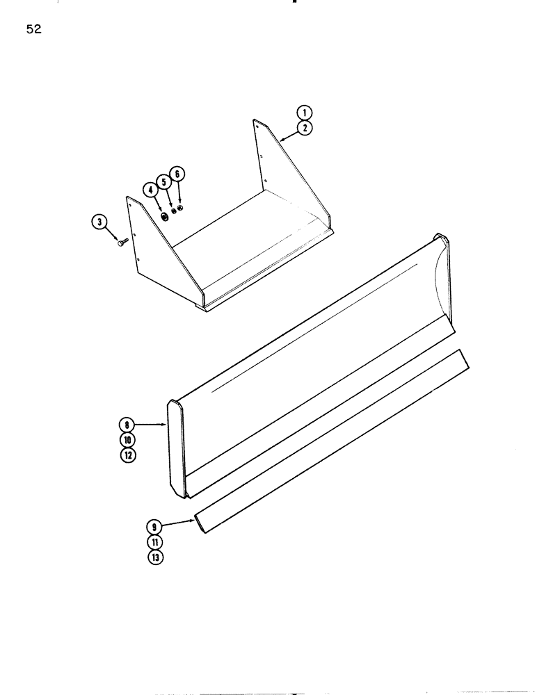 Схема запчастей Case IH 74L - (52) - MANURE FORK DIRT PLATE, 48 INCH, 1219.2 MM (82) - FRONT LOADER & BUCKET