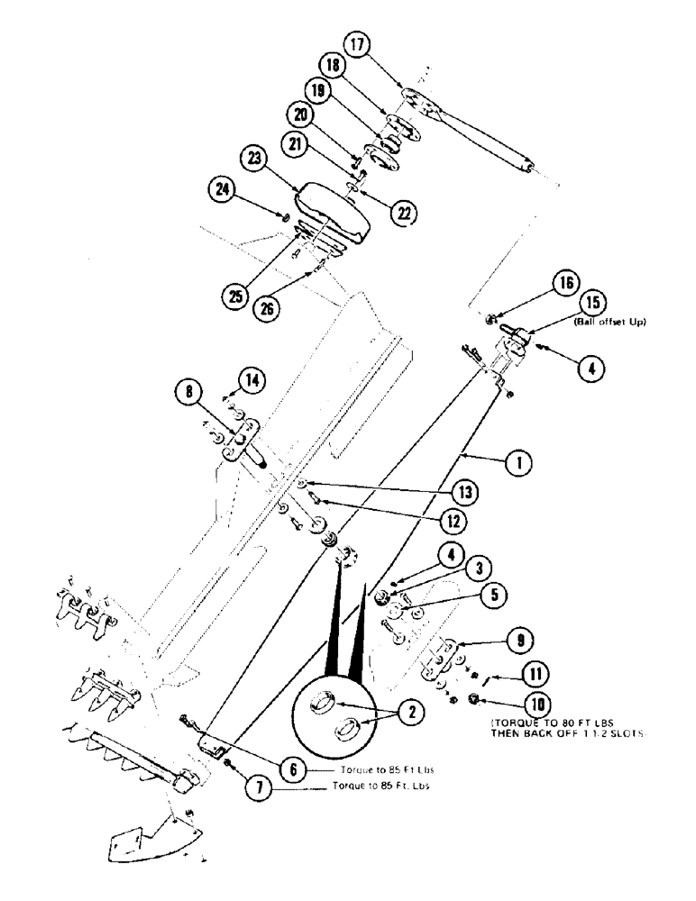 Схема запчастей Case IH 1075 - (086) - SICKLE DRIVE, DRAPER HEADER (58) - ATTACHMENTS/HEADERS