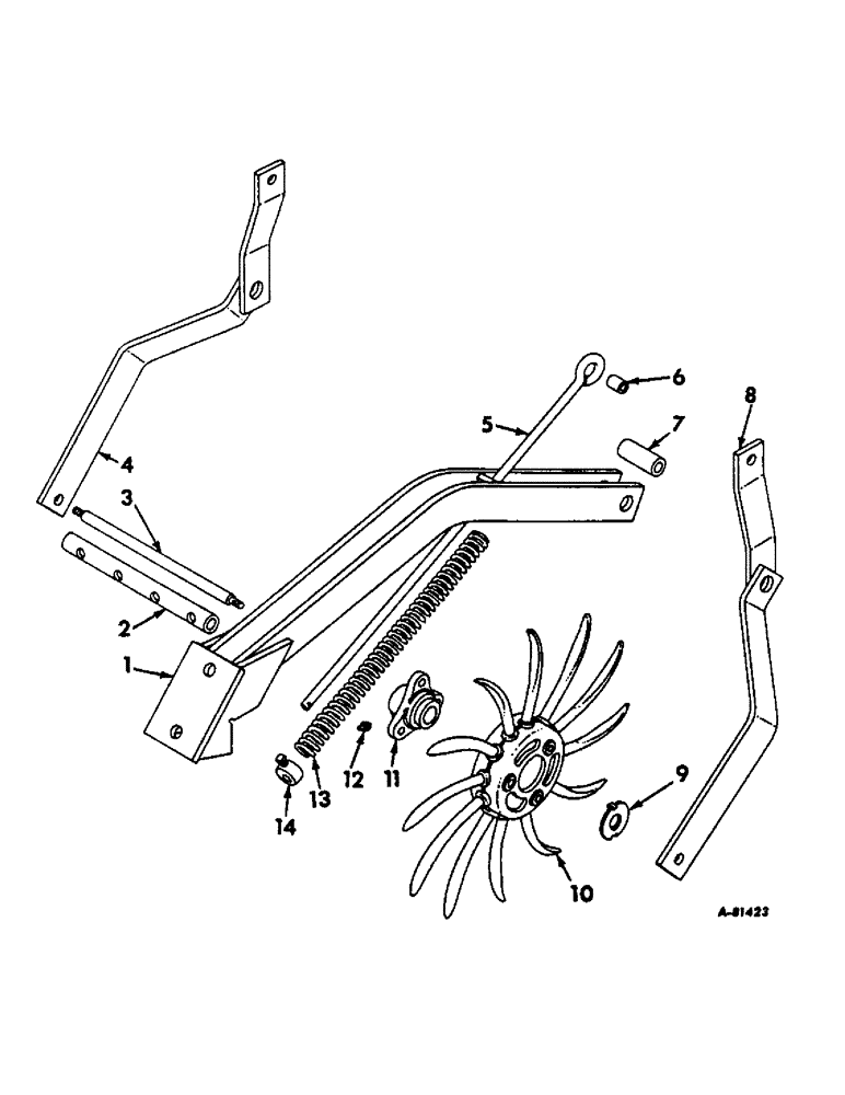 Схема запчастей Case IH 466 - (J-28) - ROTARY HOE STRIP TILLAGE ATTACHMENT, FOR 36, 38 AND 40 IN. ROW SPACING 