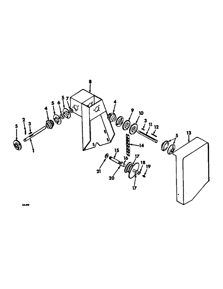 Схема запчастей Case IH 1150 - (C-37) - SWINGING AUGER FEED DRIVE, UPPER, MECHANICAL DRIVEN 