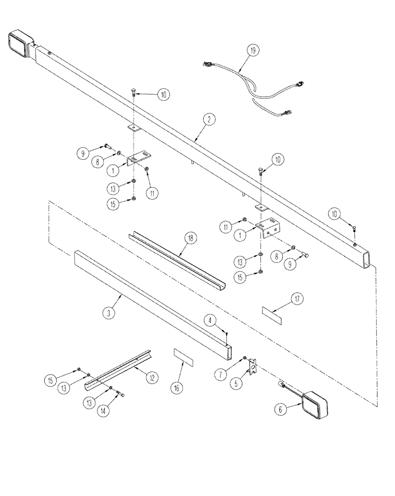 Схема запчастей Case IH STX425 - (04-17) - LAMPS - MARKER (04) - ELECTRICAL SYSTEMS