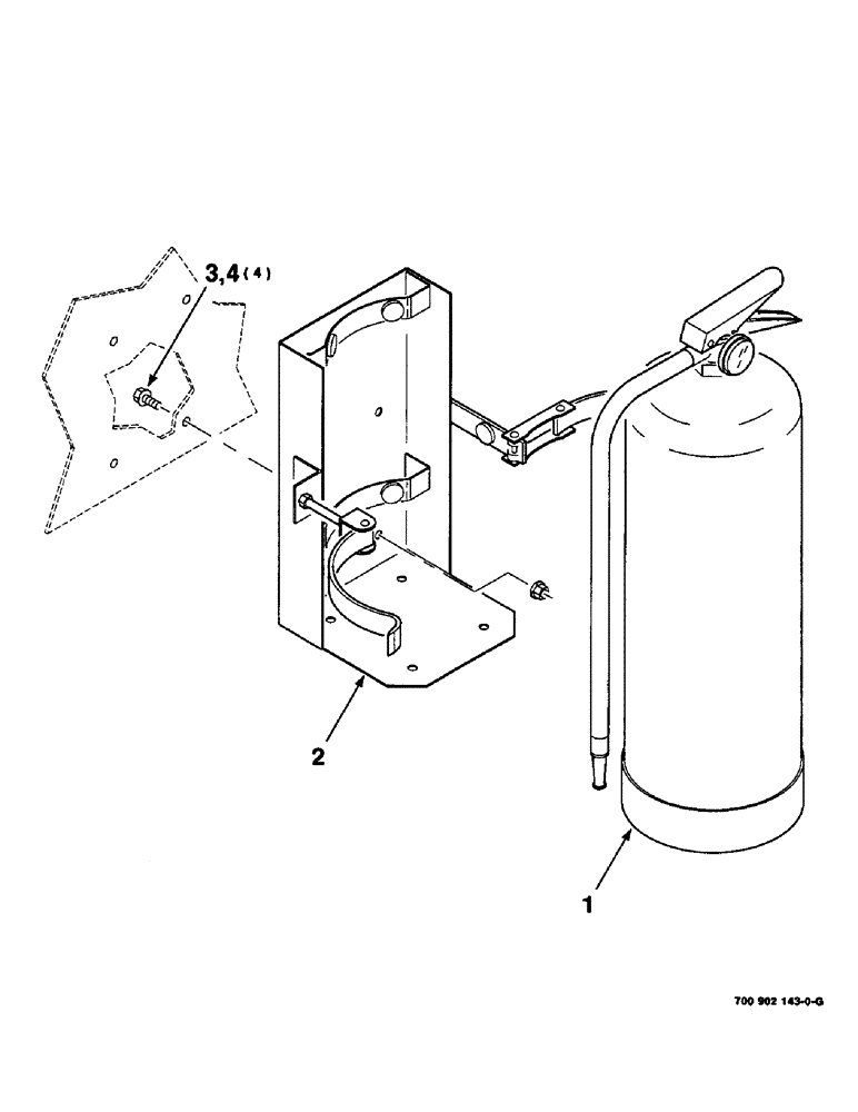 Схема запчастей Case IH 8465 - (9-36) - FIRE EXTINGUISHER KIT, HK50556 FIRE EXTINGUISHER KIT COMPLETE, TO BE ORDEREDTHROUGH WHOLEGOODS ONLY Decals & Attachments