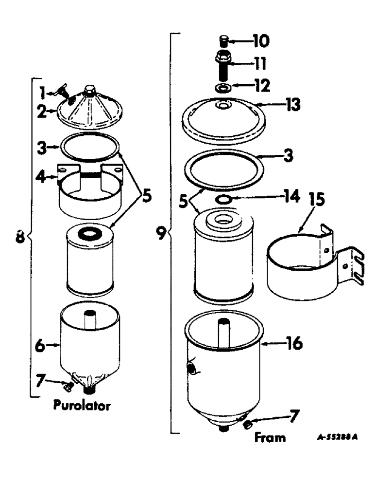 Схема запчастей Case IH 340 - (042) - FUEL SYSTEM, FUEL FILTER, DIESEL ENGINE TRACTOR (02) - FUEL SYSTEM