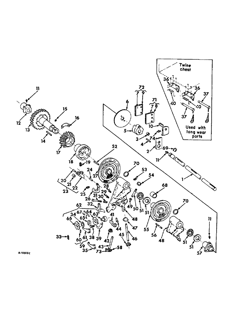 Схема запчастей Case IH 57 - (A-34) - KNOTTER AND KNOTTER SHAFT 