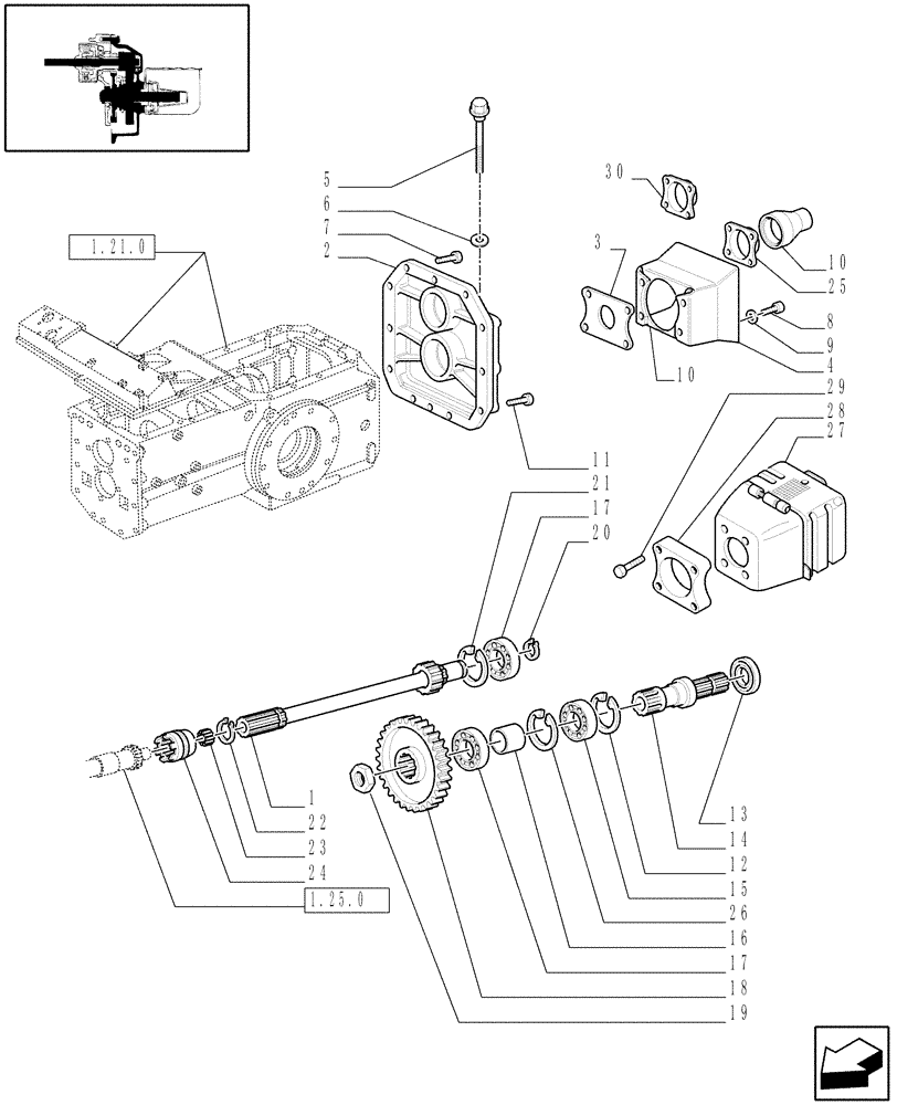 Схема запчастей Case IH JX95 - (1.80.1) - POWER TAKE-OFF (540 RPM) (07) - HYDRAULIC SYSTEM