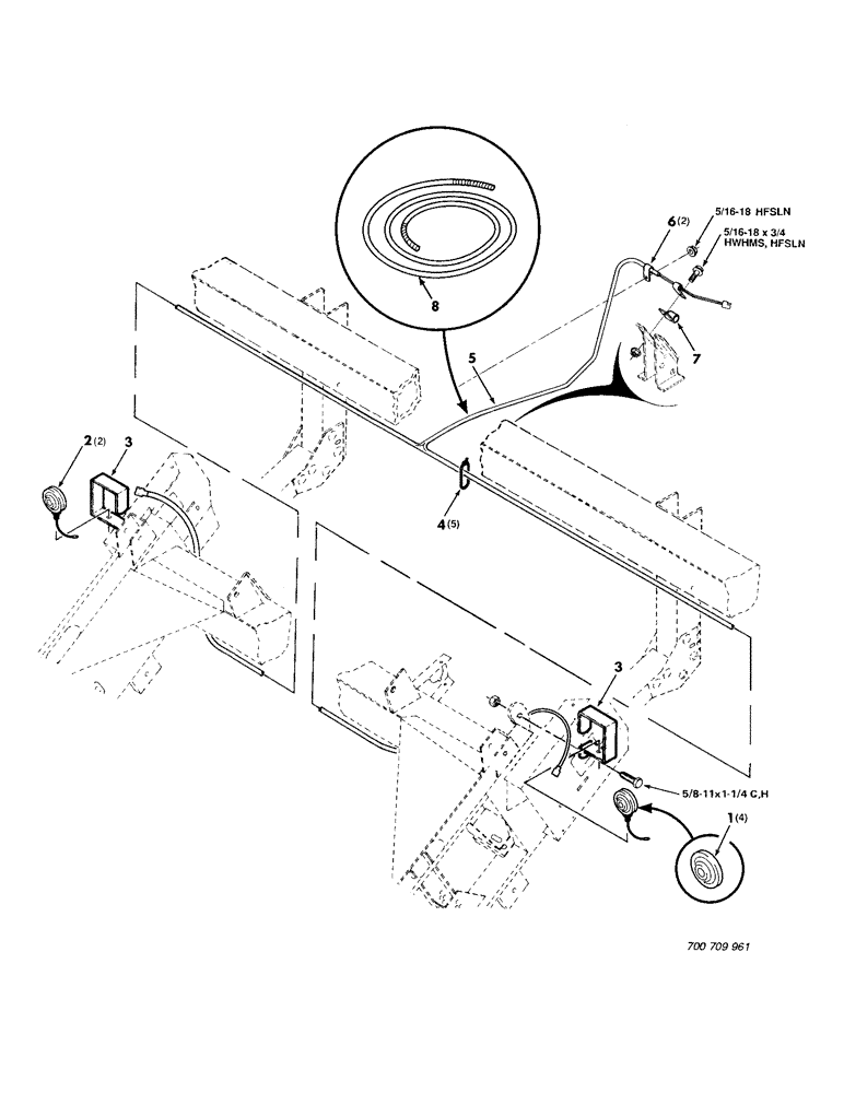 Схема запчастей Case IH 8830 - (10) - WIRING AND FLASHER LIGHTS ASSEMBLY (55) - ELECTRICAL SYSTEMS