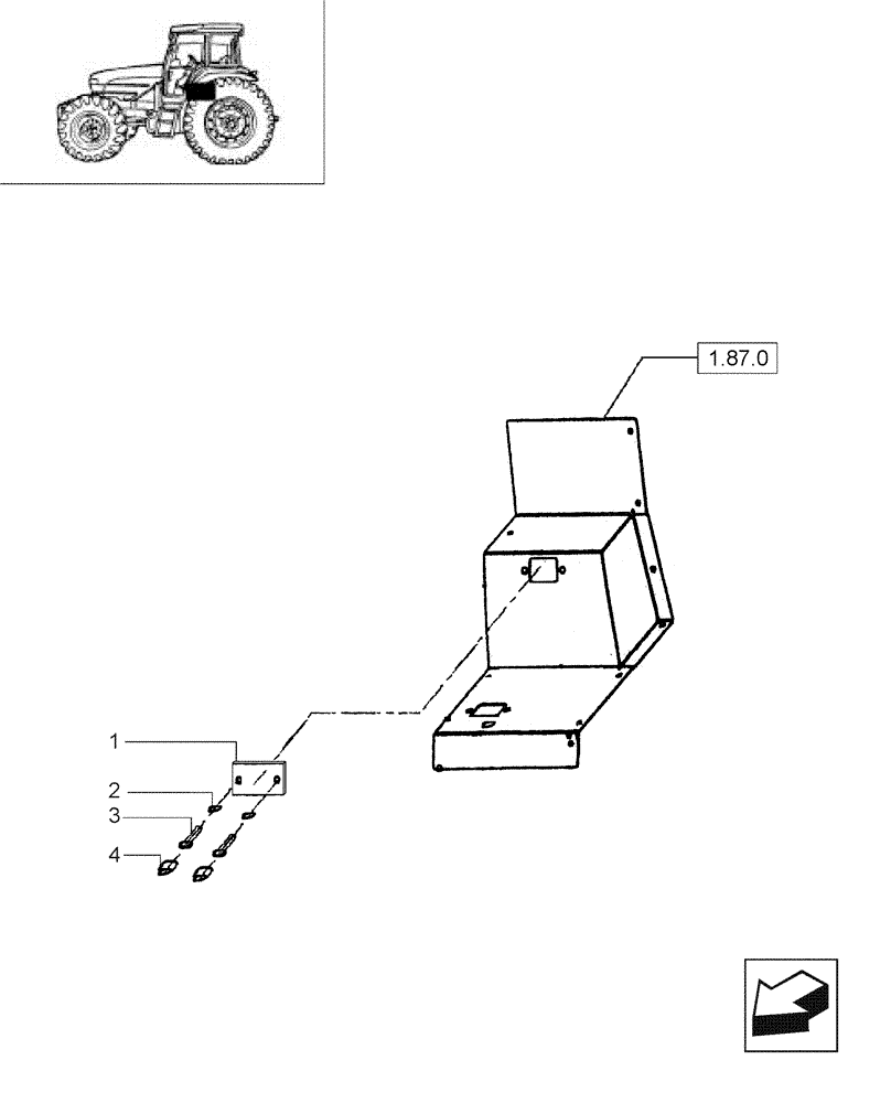 Схема запчастей Case IH JX90 - (1.92.0[35]) - CAB - CONTROL VALVE CONTROLS - COVER (10) - OPERATORS PLATFORM/CAB