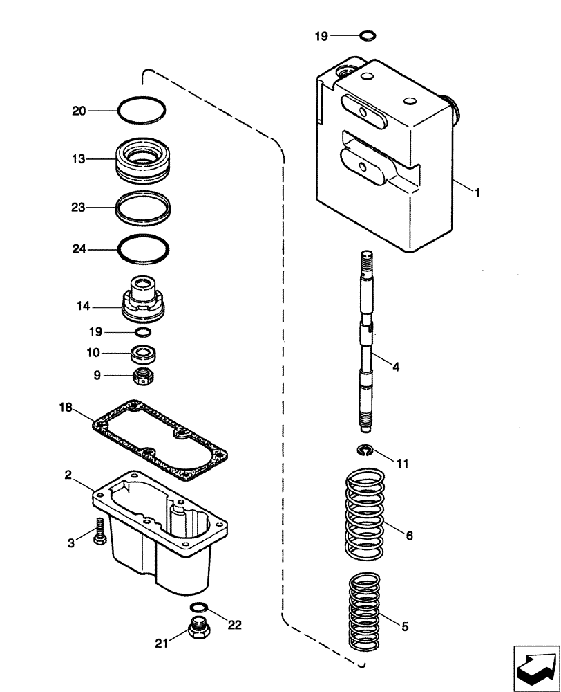 Схема запчастей Case IH 5130 - (33.202.21) - BRAKES - MASTER VALVE ASSY (33) - BRAKES & CONTROLS