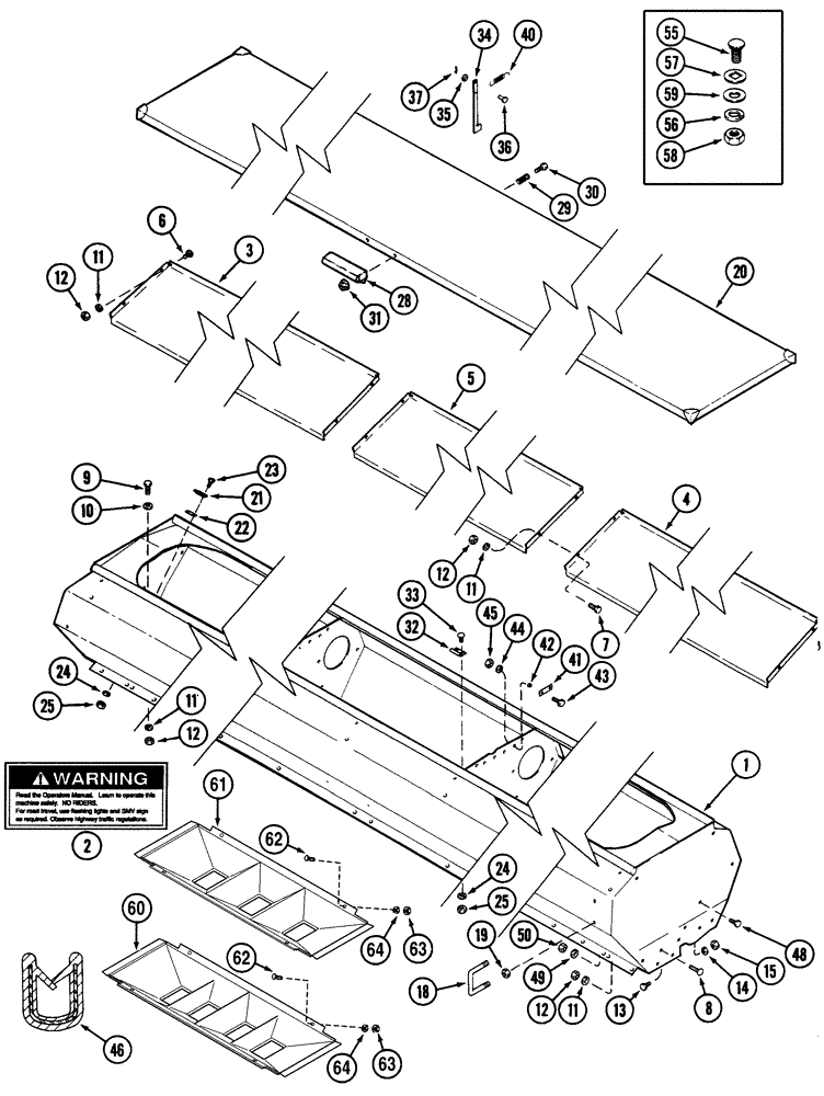 Схема запчастей Case IH 5500 - (9-12) - HOPPER (09) - CHASSIS