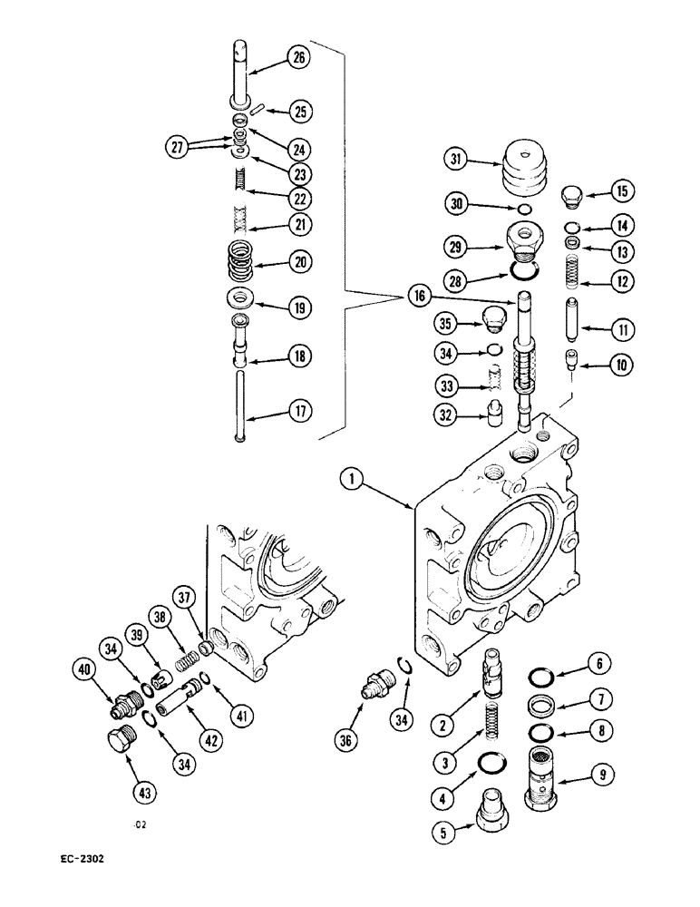 Схема запчастей Case IH 248 - (8-724) - MULTIPLE CONTROL VALVE (08) - HYDRAULICS