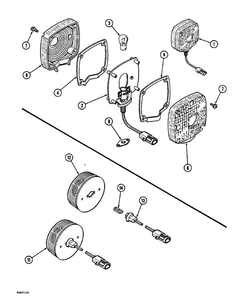 Схема запчастей Case IH 900 - (4-08) - TURN SIGNAL LAMP CYCLO AIR & PLATE PLANTERS (04) - ELECTRICAL SYSTEMS