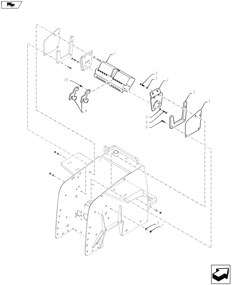 Схема запчастей Case IH STEIGER 350 - (39.140.01) - REAR WEIGHT ASSY. (39) - FRAMES AND BALLASTING