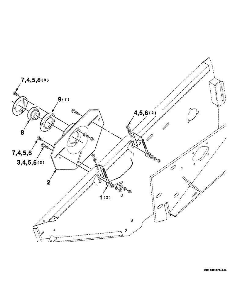 Схема запчастей Case IH 8840 - (6-02) - REEL MOUNTING ASSEMBLY (LEFT) (58) - ATTACHMENTS/HEADERS