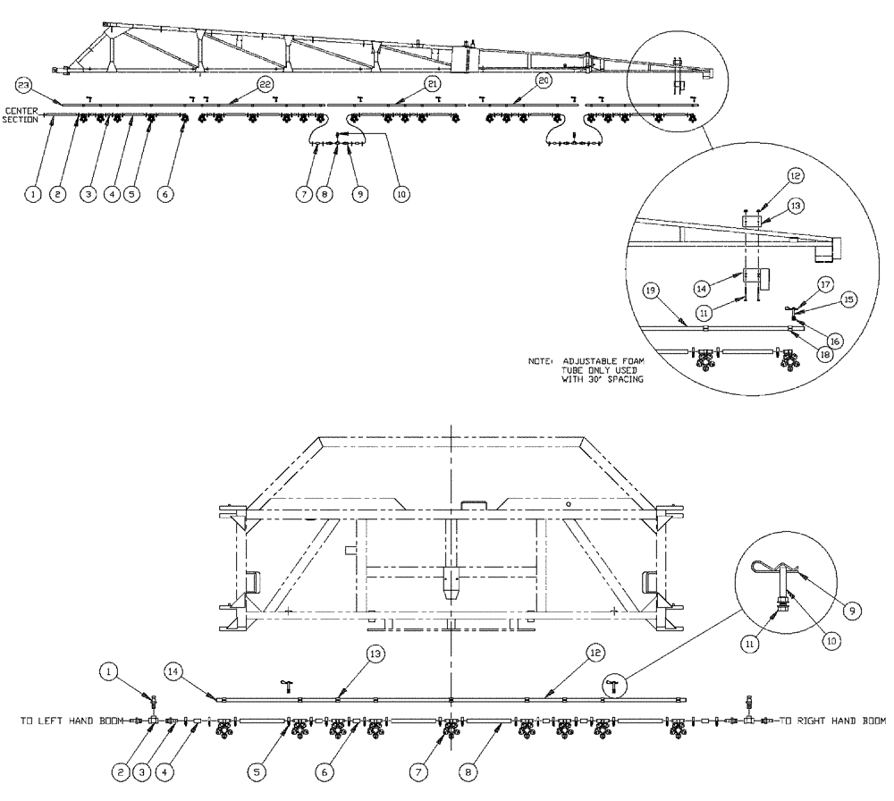 Схема запчастей Case IH PATRIOT WT - (09-025[02]) - 75 3-BOOM SHUTOFF - 20730" ON CENTER - NOZZLES Liquid Plumbing