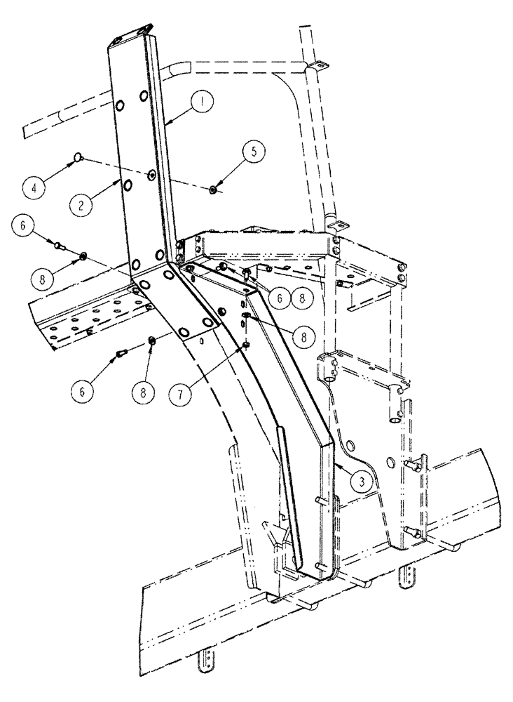 Схема запчастей Case IH SPX4260 - (04-040) - GUIDE, LH BOOM Suspension & Frame