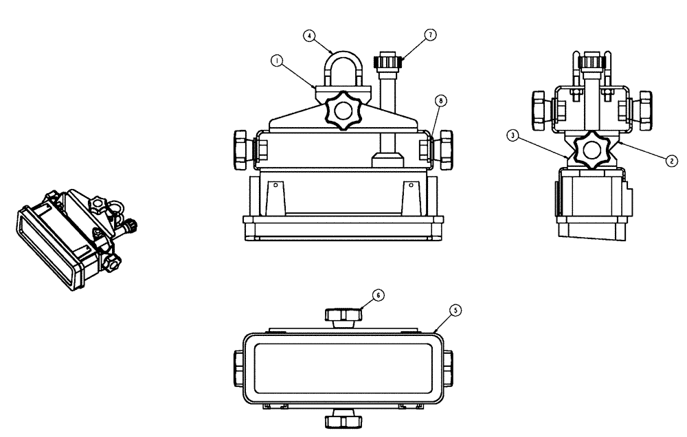 Схема запчастей Case IH FLX610 - (01-004) - MONITOR, DUAL PRESSURE GROUP (06) - ELECTRICAL