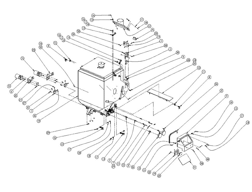 Схема запчастей Case IH 438 - (05-008) - TRIPLE BIN PARTS GROUP Bin Group