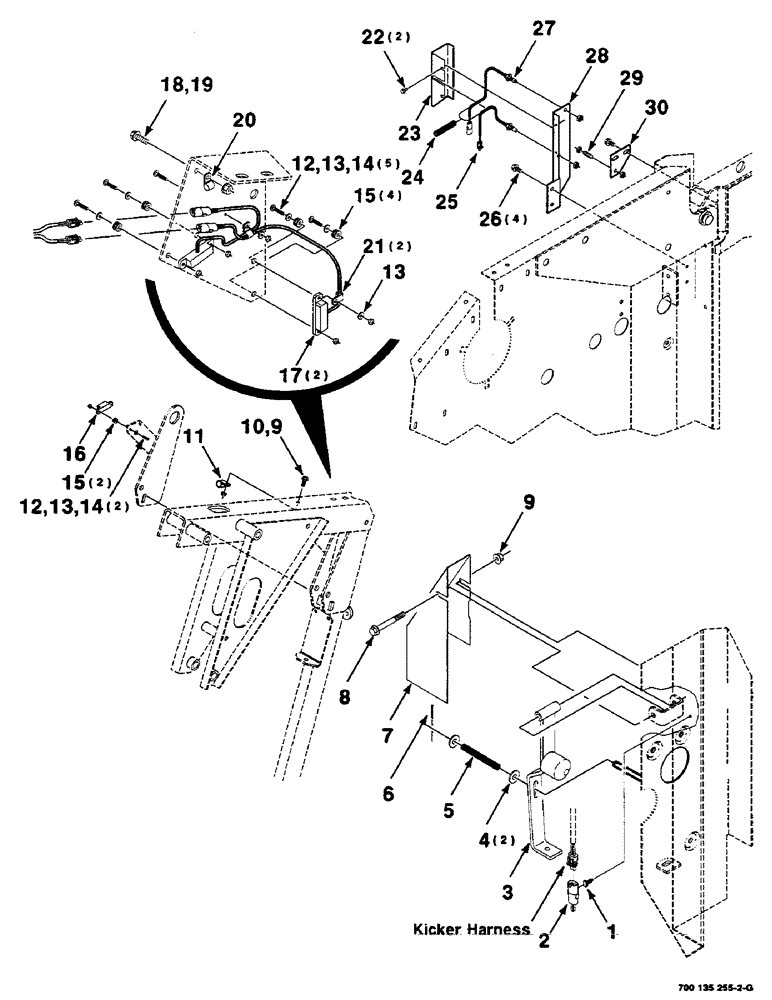 Схема запчастей Case IH RS451 - (4-16) - ELECTRICAL ASSEMBLY, KICKER (06) - ELECTRICAL